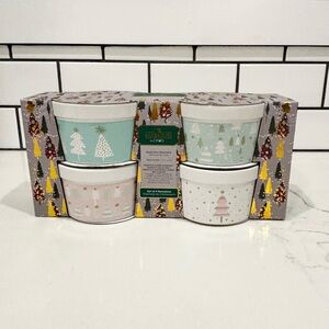 Ciroa Bakehouse Pastel Pink Christmas Ramekins Bowl Set of 4